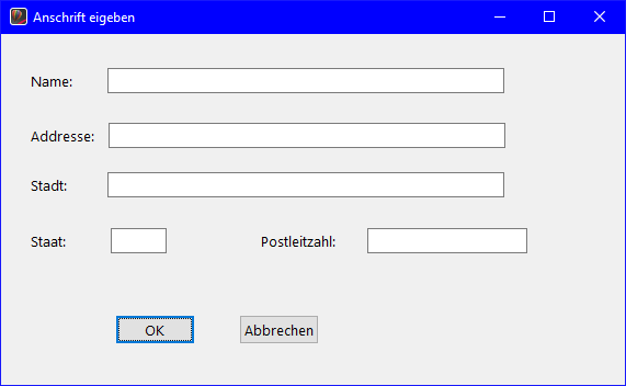 AddressView in German