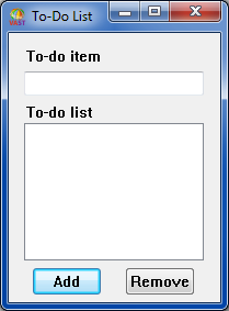 first application: To-Do list